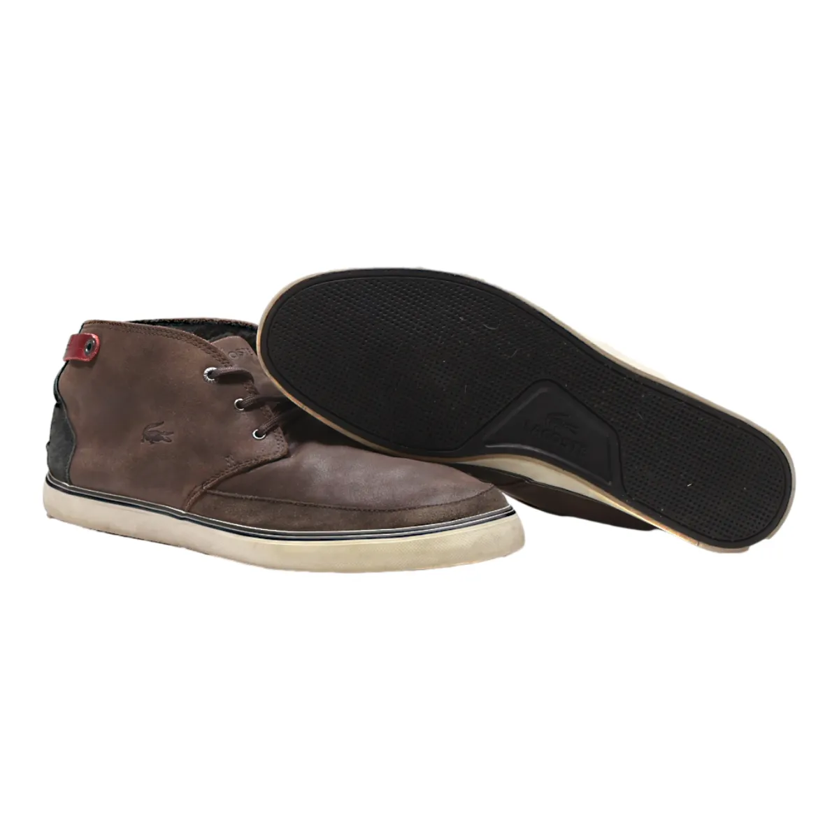 LACOSTE Chukka Boots Brown Leather Mens UK 10.5