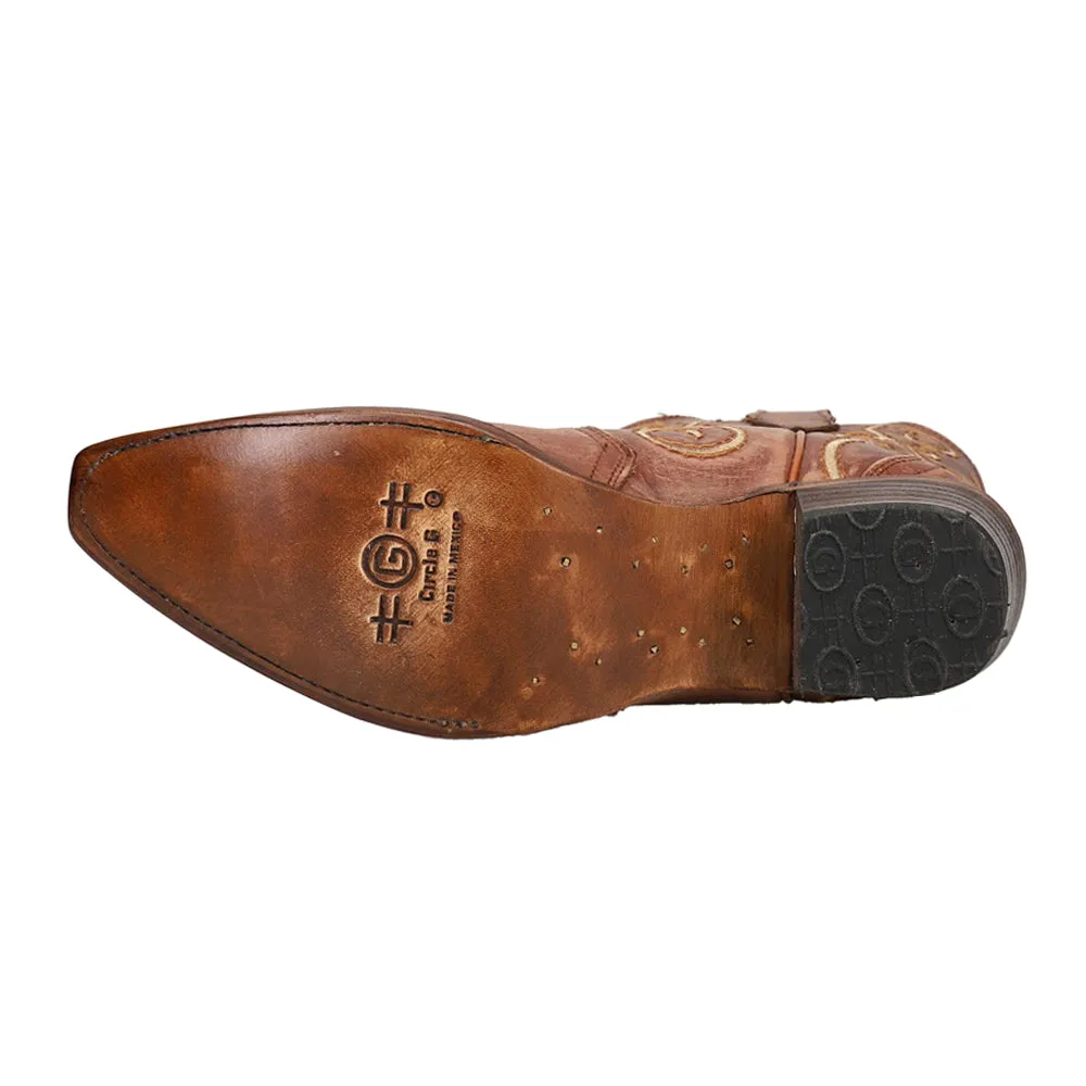 LD Triad Embroidered Snip Toe Cowboy Booties